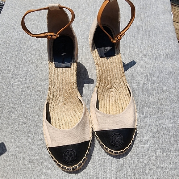 Tory Burch Colorblock Espadrille Wedge - Size 11 - Picture 2 of 9